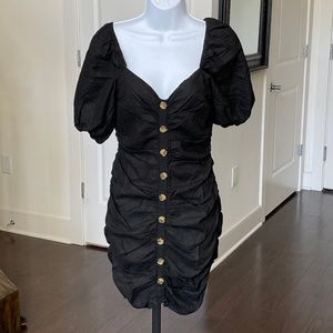 Linen Off the Shoulder Cinched Bodycon Dress NWT